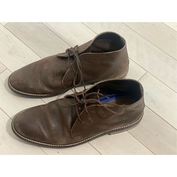 Bostonian Brown Leather Lace Up Plain Toe Brogue Dress Boots Mens US size 9 M main image 4